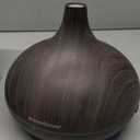 InnoGear Aromatherapy Diffuser & 10 Essential Oils Set, 400ml Diffuser Ultrasonic Diffuser Cool Mist Humidifier with 4 Timers 7 Colors Light Waterless Auto Off for Large Room Office, Dark Wood Grain