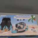 Snorkeling Gear for Adults Men Women,4 in 1 Snorkel Set with Panoramic View Diving Mask Anti-Fog Anti-Leak,Dry Top Snorkel,Fins and Travel Bag for Swimming,Snorkeling and Travel Diving (ML/XL, BLACK)