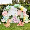 5Pcs Dinosaur Baby Shower Decorations, Large Baby Dinosaur Cardboard Cutout Standup, Dino Themed Birthday Party Signs for Photo Booth Props Backdrops Decor Cartoon Party Supplies