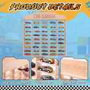 Seenelling Wood Diecast Car Display Case, Wall Mount, Wood Color, 50 Spaces