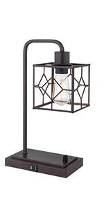 Glitz lamp Industrial Touch Table Lamps for Bedrooms, 8.5"5.2"16