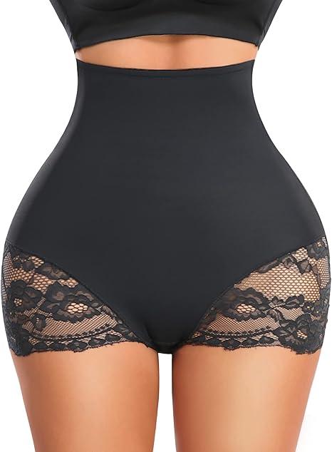Tummy Control Shapewear Panties for Women High Waist Body Shaper Underwear Lace Shaping Girdle Briefs M