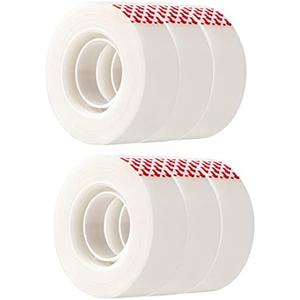 Amazon Basics Matte Finish Tape, 6 Pack, 2.1 x 0.75 inch, Translucent