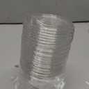 50 Pcs Clear Strawless Plastic Lids, 98mm/3.85inch PET Sip Lids for 12, 16, 20 and 24 oz Cups, Disposable Transparent Sipper Cup Lids for Iced Coffee Milkshake Party Supplies
