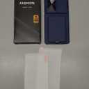 SSLOTSCASE for Samsung Galaxy S25 Ultra Case with 2X Screen Protector, Stand & Credit Card Holder & Sliding Camera Cover, Full-Body Drop Proof Silicone Edge Protective Cover for S25 Ultra, Blue