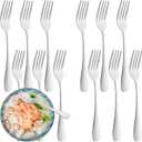 12 Piece Dinner Forks Set, Food-Grade Stainless Steel Forks Silverware, Cutlery Fork, Dessert Fork, Metal Forks for Home, Kitchen or Restaurant, Mirror Polished, Dishwasher Safe - 7.5 Inch