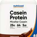 Nutricost Casein Protein Powder 5lb (Chocolate) | Micellar Casein, Gluten Free, GMO-Free
