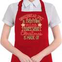 HUGANE Holiday Christmas Gingerbread Apron with Pockets, Gingerbread Spice That's What Christmas Is Made of Waterproof Adjustable Cooking Apron for Kitchen Dishwashing Grilling