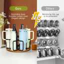 MAYtobe Water Bottle Organizer for Stanley 40/36/30/20 oz Tumbler, Stanley Cup Holder, Rotatable Cup 6-Cup Storage Rack for Stanley, Bottle Organizer, Ideal Presnent, Black