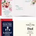 4 x TOYPOPOR Mother's Day Card, Happy Mother's Day Mom Gift, Father's Day Greeting Cards with Blank Cards, Envelopes, Stickers and Pens, Personalized Gift for Mom Dad Wife Husband from Daughter Son