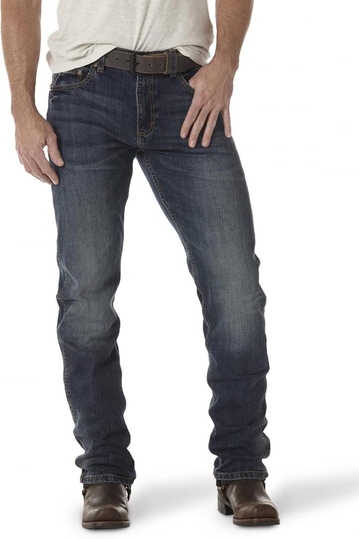 Wrangler Mens Retro Slim Fit Straight Leg Jean (32W x 36L, Bozeman)