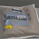 MooMee Bedding Duvet Cover Set 100% Washed Cotton Linen Like Textured Breathable Durable Soft Comfy (Solid Light Camel, Queen 90"x90")