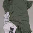 Blooming Jelly Women One Piece Swim Dress Tummy Control Swimsuits Slimming Mesh Sheer Sarong Wraps Bathing Suit Size M