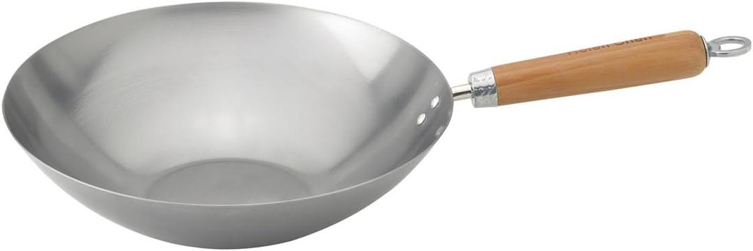 Helen's Asian Kitchen Carbon Steel Wok Stir Fry Pan, 12-inch