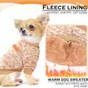 XL Dog Sweaters, 2 Pieces Fall Dog Sweater Small Medium Dog Clothes Male Female Winter Fleece Puppy Sweater Warm Pet Outfit for Bulldog, Dachshund, Pug, Chihuahua, Gery+Brown