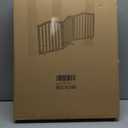 ZJSF Foldable Freestanding Indoor Dog Gate for House Wood White Long Pet Gates Dog Fence for Stairs Puppy Gates for Hallways,Pet Fence, Puppy Gate,Support Feet Included 24 "Height-3 Panels