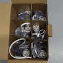 6-Pack Dusk to Dawn Electric Christmas Window Candle Lights with Shatterproof Plastic LED Bulbs, Plug-in Corded Window Candle Lamps, Auto On/ Off Light Sensor, 6 Suction Cups Included, Warm White