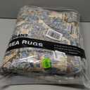 zesthome 5x8 Area Rugs - Ultra-Thin Washble Rug, Stain Resistant Anti Slip Backing Rugs for Living Room,Bedroom, Vintage Home Decor Area Rug (Blue/Beige,5'x8')