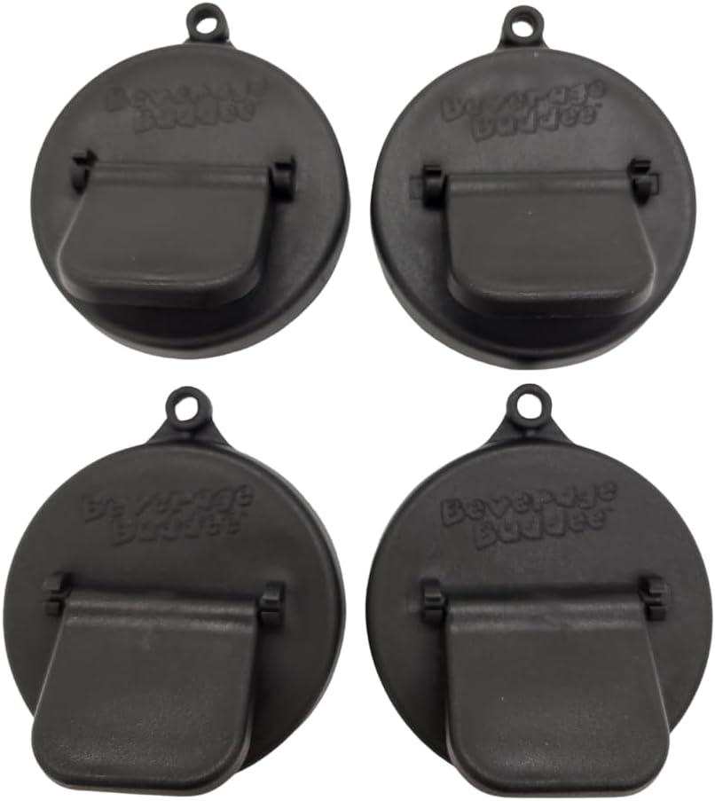 Can Cover - Best Can Cover For Standard Size Soda/Beer/Energy Drink Cans - Made In The USA - BPA-PCB Free - 4 pack (Black)