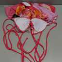 ZAFUL Women's 3 Piece Swimsuit Floral Halter Triangle String Bikini Tie Side Bottom with Boho Cover Up Skirt, S