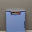 Clearview Clipboard with 2 Storage, Dry Erase 8.5x11 Heavy Duty ClipBoards - High Capacity Coaches Clip Board with Pen Holder - Side Opening Plastic Nursing Clip Case - Aqua Blue