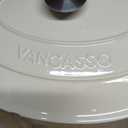 vancasso 9.3 Qt Oval Enameled Cast Iron Dutch Oven with Lid, Cream