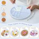 2 in 1 Slow Feeder Dog Bowls with Suction Cups,Silicone Lick Mat for Dogs,DIY Wet or Dry Food,Dishwasher Safe,Blue,UU Bowl,Textured Lick Pad