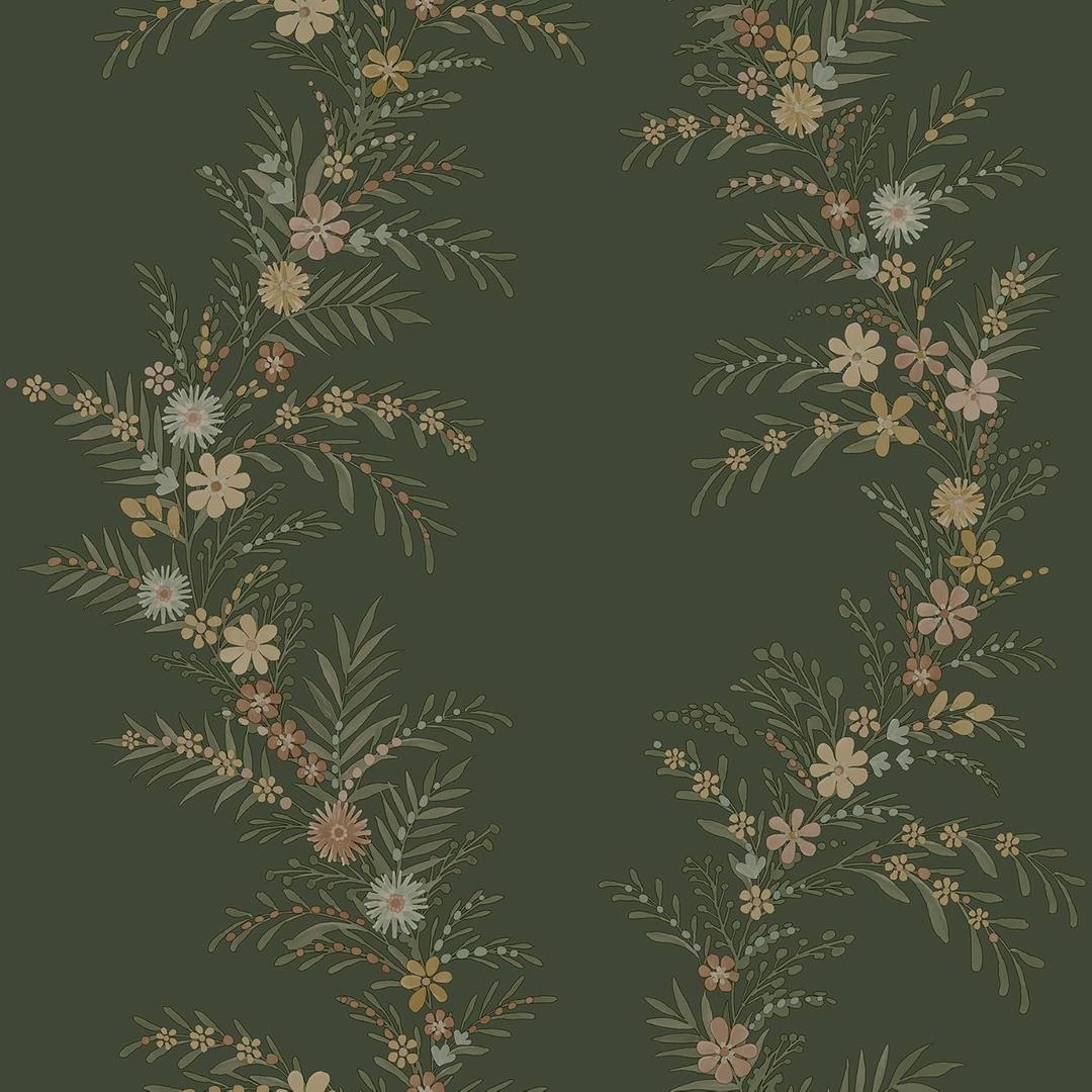 NuWallpaper Chris Loves Julia x Posy Spruce Peel and Stick Wallpaper, CJS6325 (Green)