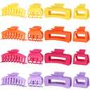 2 x Hair Claws 16 Pcs Hair Clips for Women Thin Thick Curly Hair Large and Small Matte Banana Clips Strong Hold Nonslip