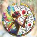 Christmas Ornaments, 3.5 Inch Ceramic Fairy Hanging Ornament, Christmas Tree Ornaments, Gifts for Girlfriend, Xmas Gifts, Unique Gift Idea, Perfect for Holiday Party, Tree, Window, Wall Decor