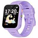 BIGGERFIVE Smart Watch for Kids with Dual Cameras, 30 Puzzle Games, Video & Music Player, Audiobooks, Flashlight, Pedometer, Calculator, Educational Toys Birthday Gifts for Girls Ages 4-10 Lilac