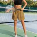 Women's Lounge Athletic Shorts with Pockets, 6.1" Sweat Shorts Women, Summer Casual Elastic Walking Running Shorts (XL)