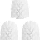 uxcell 3 Pcs Toilet Bowl Brush Replacement Head 15mm, Toilet Scrub Brush Cleaning Round Ball Shaped Toilet Brushes Heads White