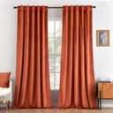 MIULEE Velvet Curtains 84 inches 2 Panels - Luxury Burnt Orange Blackout Curtains for Bedroom Living Room Thermal Insulated Super Soft Window Drapes Rod Pocket & Back Tab, Terracotta Rust Fall Decor, 52"W x 84"L