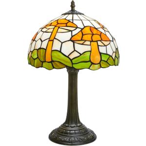 Big Mushroom Lamp Decor Tiffany Lamp Stained Glass Retro Decorative Bedroom Bedside Living Room Offices Kitchen Village Style Table Lamps Cool Christmas Lamp Gifts Fun Faux Tall Desk Lamp Night Light