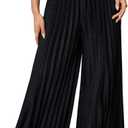 SOLY HUX Women's Wide Leg Palazzo Pleated Pants High Waisted Flowy Loose Dressy Casual Long Trousers (XX-Large)