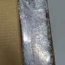 8 x 8 Scalloped Acrylic Tray with Magnetic Mat Clear Photo Display Tray & Jewelry Organizer, Anti-Slip Pads, Modern Desk Dcor Gift