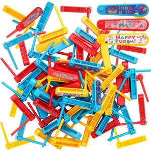 16 Pcs Traditional Purim Gragger Novelty Purim Gragger Noisemaker Metallic Noisemaker Holiday Noise Makers for New Years Celebration Supply(Cute)