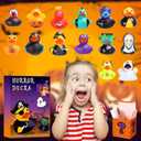 Capoda Halloween Advent Calendar 2025 with Horror Ducks Figures, 15 Days of Halloween Countdown Calendar Rubber Ducks for Adult Teens Kids Boys Girls October Surprise Gifts
