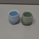 Moonkie Silicone Baby Cups 4 Months+ | Tiny Open Training Cups for Infants with Confetti Sprinkles | Baby-Led Weaning Essential | 2 oz (Ether/Mint, 2 Pack)