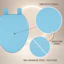 Toilet Seat, Slow Close, Soft Touch, Ultra-Smooth Matte Finish (No Orange-Peel Texture), Premium Moulded Wood, Quick Release, PIKLiDS (Sky Blue, Elongated)