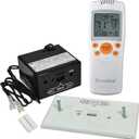 Durablow TR1003 On/Off Gas Fire Fireplace Remote Control Kit + Thermostat + Timer with LCD Screen for Millivolt Valve, IPI Module, Replaces Wall Switch | Thermostat Control Module