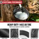 14x2.50 Tubeless Tire,14x2.50/64-254 Electric Bike Tire with PVR50 Valve for 14 Inch Electric Folding Bikes,Electric Bicycles and E-Scooters