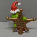 Department 56 Dr. Seuss Grinch Hiding Behind Star Sculpted Christmas Tree Topper, 8.5 Inch, Multicolor