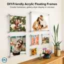 Frameless Floating Acrylic Frame 8.5"x11" - Clear Picture Frame for Diploma, Wall Art, Photo, & Paintings, Heavy Duty Acrylic Floating Frames, Wall-Mounted Picture Frames, Rectangular Photo Holder