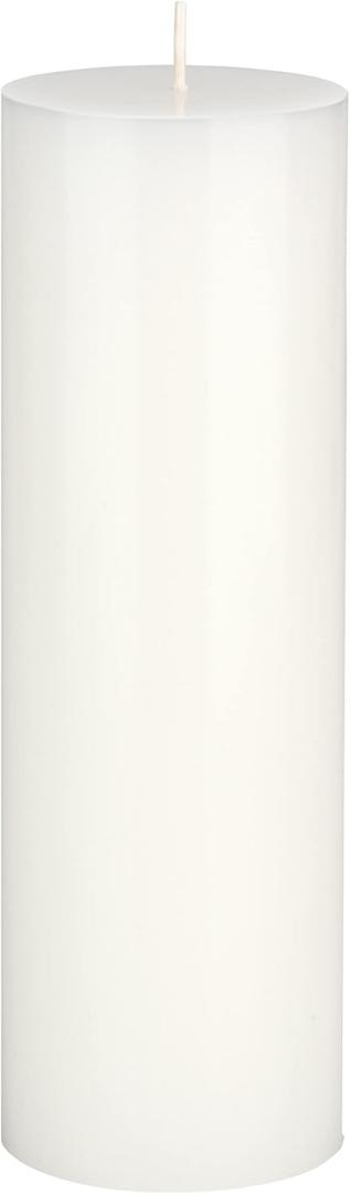 Mega Candles 1 pc Unscented Solid White Pillar Candles, Hand Poured Premium Wax Candle 3 Inch x 9 Inch, Home Dcor, Spas, Weddings, Celebrations, Party, Centerpieces, Holidays, Vigils, Prayers
