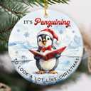 Penguin Christmas Ornament 2025 - Cute Penguin Gifts for Women Men, Animal Ornament for Friends Boys Girls, Ceramic Christmas Ornaments for Tree Decor - Holiday Keepsake & Xmas Gift Exchange Idea