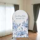 Something Blue Before I Do Bridal Shower Wedding Party Arched Stand Cover Chiara Background,Dust Blue Elastic Spandex Fabric,Durable Washable (G4372,4x7.2ft (W*H))