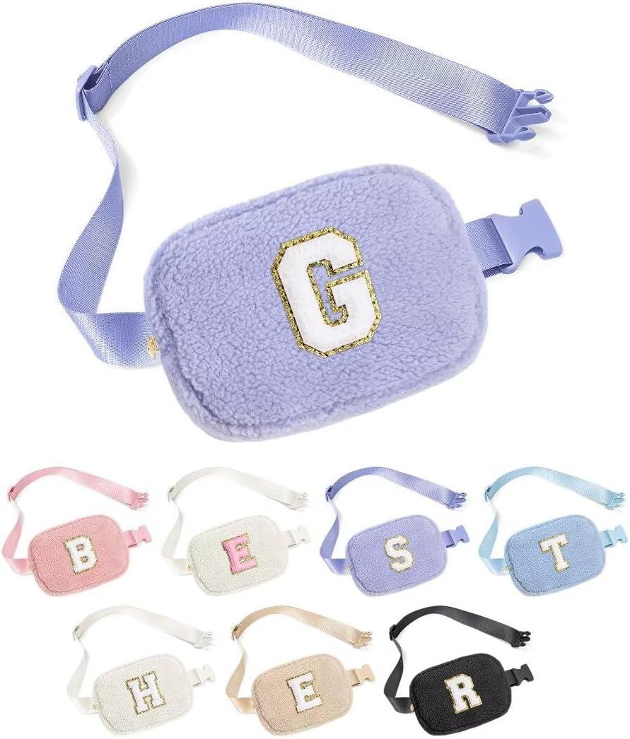 YOOLIFE 2025 Graduation Gifts - Graduation Gifts for Her Teen Girls Daughter Sister, Gifts for Kids Girls, Fleece Belt Bag Initial Fanny Pack, Purple G