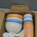 18pcs Wheat Straw Dinnerware Sets, HXYPN Unbreakable Reusable Dinnerware Set Kitchen Cups Plates and Bowls Sets Dishwasher Microwave Safe Plates